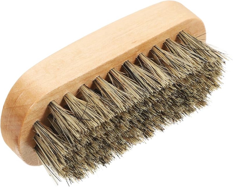 فرشاة أحذية سفر مدمجة بمقبض مريح، بشعيرات خنزير متينة لإزالة البقع - Image 1